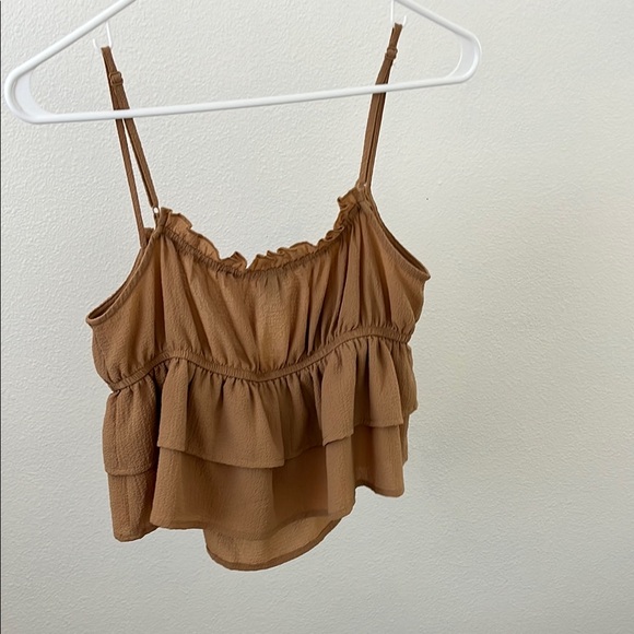 Wild Fable Tan Sleeveless Ruched Camisole - Picture 4 of 5